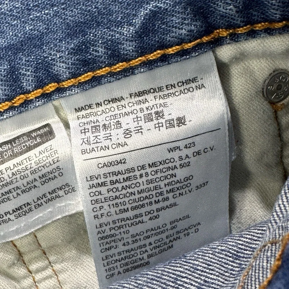 Levis 569 Jean Shorts Men W34‎ L12 Blue Loose Straight Whisker Denim